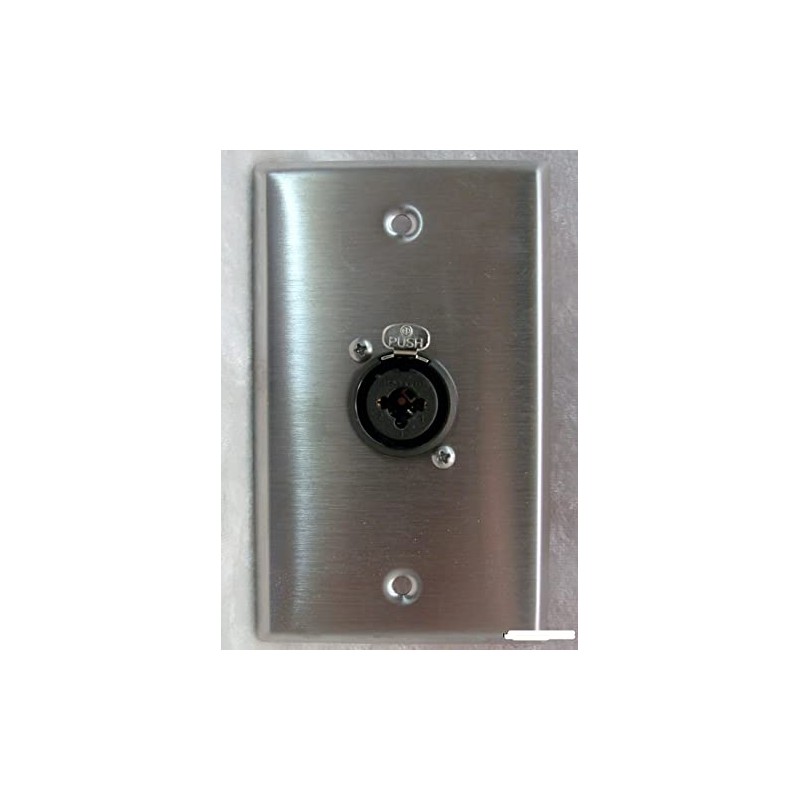usbargainsound Stainless Steel Wall Plate with one Neutrik NCJ6FI-S Combo