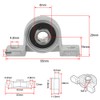 Saipor 4pcs KP08 8mm Bore Bracket Pillow Block Bearing Zinc