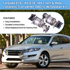 Farpida 674-145 674-146 Front & Rear Catalytic Converter with Bolts Gasket fits for Acura MDX RDX, RL,TL, TLX,TSX, ZDX 2009-2019 for Accord, Crosstour, Odyssey, Pilot, Ridgeline 2009-2019