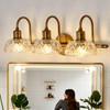 UOFUS Gold Vintage Vanity Light 3 Lights Bathroom Lighting Fixtures
