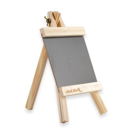 Mont Marte Chalkboard Easel – Compact Chalk Board on Pine Wood Easel – Small Chalkboard with Stand – 25.5 x 23.5 x 15 cm