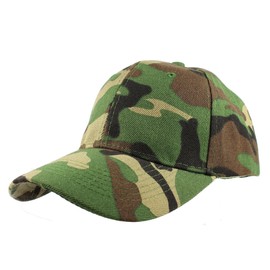Gelante Plain Blank Baseball Caps Adjustable Back Strap Wholesale Lot 6 Pack - 001-Camo-6Pcs