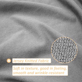 King/Cal King Silver Stretch Jersey Cover for Box Spring Bedskirt Ultra Soft and Wrinkle Resistant