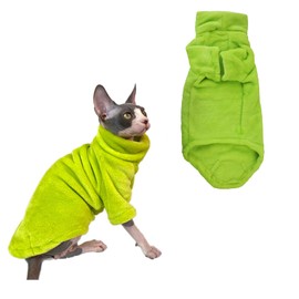 Toysructin Sphynx Hairless Cats Clothes, Breathable Warm Cats Shirt Hairless Cats Solid Color T-Shirt for Spring Summer Autumn, Cute Cat Wear Clothes Vest Shirts Pet Pajamas for Sphynx, Cornish Rex