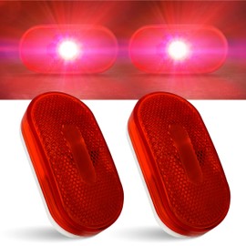 Command Electronics 12V Incandescent Surface Mount Clearance Light – Modern OEM RV, Truck, & Trailer Side Marker – Sealed Polycarbonate Lens – CSA Certified for the US and Canada – Red – 2-Pack
