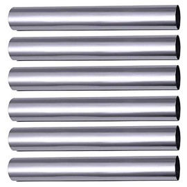 rukauf Foam Roll Moulds Set of 6 Stainless Steel (12.4 cm x 2 cm) Traditional Baking Mould