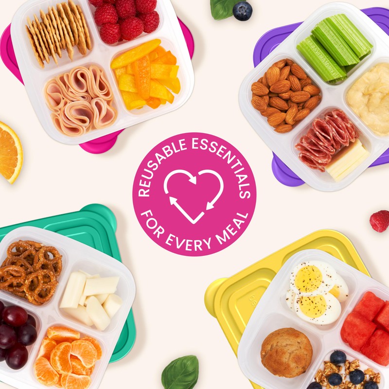 Bentgo Bentgo Easyboxes 4-Compartment Snack Containers - 8-Piece Set with