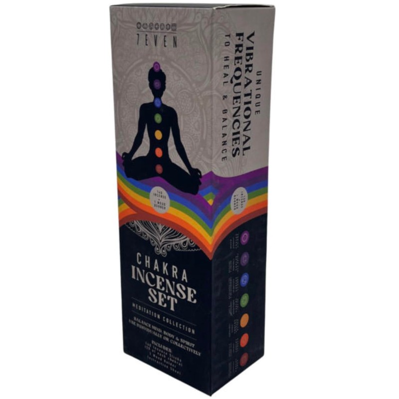 7even Chakra Incense Sticks Set with 140 Sticks, 7 Fragrances