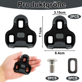 Bicycle Cleats Compatible with Look Keo Bike Pedal, 3-Hole Grip Blade 2 Max Carbon Classic Cleats (Black 0°), Non-Slip TPU Surface, for Road Biking, Cycling Racing, Competition Cycling