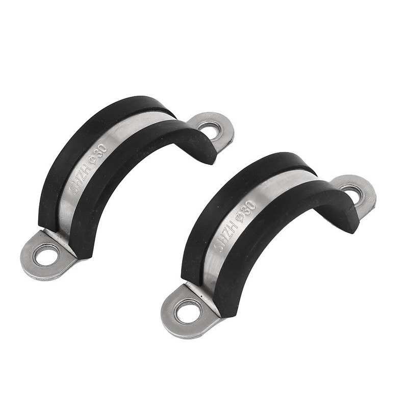 sourcingmap 30mm EPDM Rubber Lined U Clip Cable Wire Hose