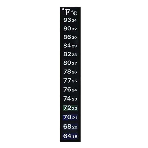 SunGrow Aquarium Sticker Thermometer, Precise Measurement of Tank’s Temperature, Ideal for Fish, Shrimps & Turtles, Peel & Stick Installation, 2 Color Indicators