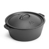 Pre-Seasoned Cast Iron Dutch Oven Pot with Lid, for Braising,