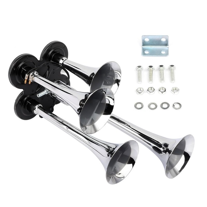 Scitoo 150db Super Loud 4Pcs Electric Air Horns Kit for