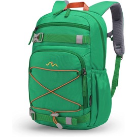 MOUNTAINTOP 15L Children's Backpack Girls Boys School Backpack School Bag for 5-10 Years Backpack Children for School Hiking 25 x 14 x 41 cm, 15L-Green, Rucksack