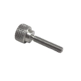 10 Pack 8-32 x 3/4 Inch Threads 303 Stainless Steel Diamond Knurled Thumb Screws Knobs with Straight Shoulders Right-Hand Threads SAE Flat Tip Uncoated