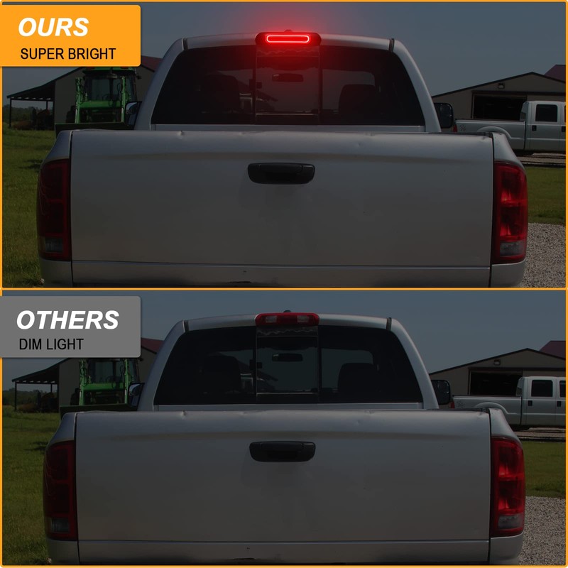 R&F Auto LED Smoked Lens High Mount Brake Light Replacement