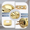 Moquin Gold Keyed Entry Door Knob with Lock and Key,