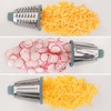Cheese Grater Cheese Shredder with 3 Interchangeable Blades, Rotary Cheese