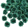 Yinsun 50pcs Mini Green Roses Artificial Flower Heads, 1.57” Green