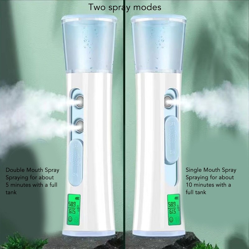 Double Headed Nano Facial Steamer Moisturizing Hydrating Face Sprayer With