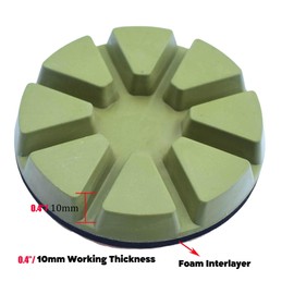 3 inch Resin Bond Polishing Puck with Foam Interlayer for Concrete Floor Grinder, Set of 3 Grit 1500