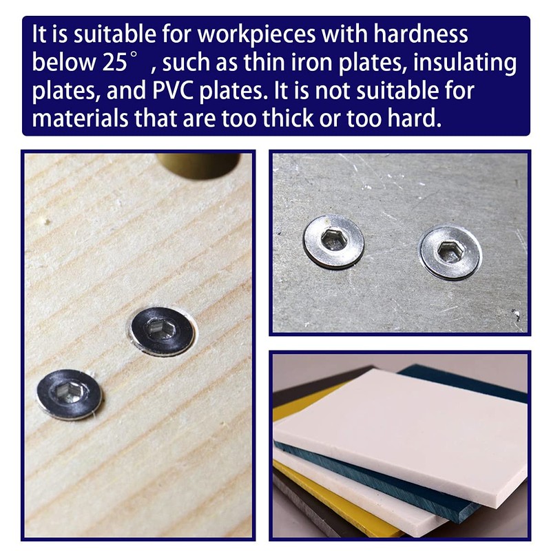 Atoplee 4PCS Titanium Wood Countersink Debur Deburring Tool Deburing Set