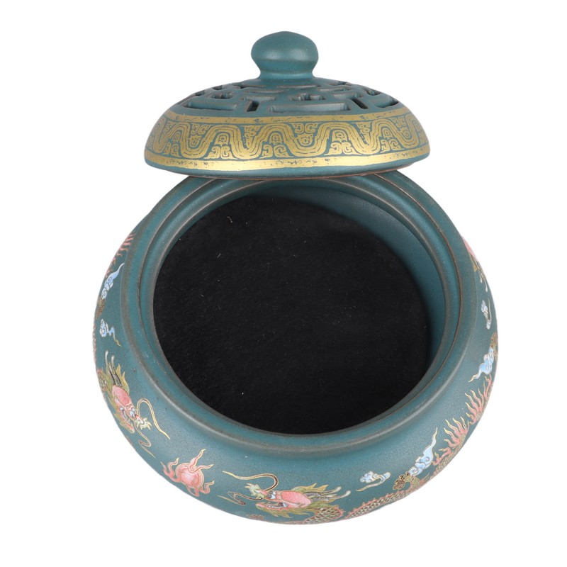 Incense Burner Ceramic Colour Enamel Exquisite Pattern Retro Incense Cone