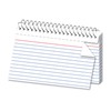 OfficeMax Spiral Ruled Index Cards, 4" x 6", White, Box