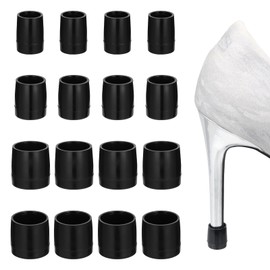 LXUEJIE 8 Pairs Heel Caps for High Heels, 4 Sizes High Heel Protectors for Grass Anti-Slip Highs Heels Protectors Replacement Tips Covers Non-Slip Heel Stoppers for Walking on Grass Uneven Road
