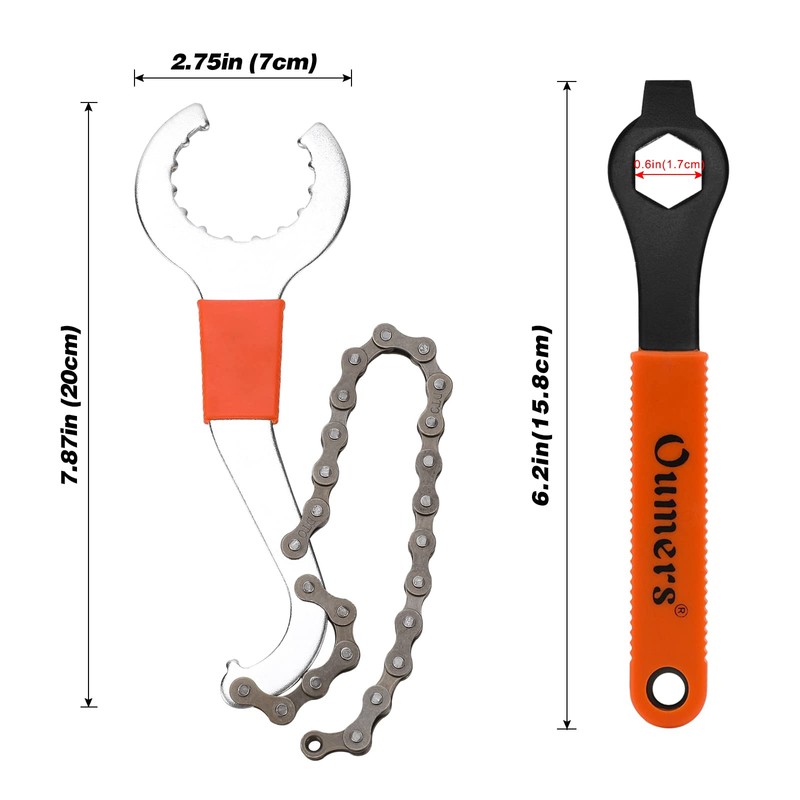 Oumers 6 Pcs Bicycle Repair Tool Set,3-in-1 Multitool Bike Cassette