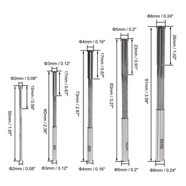 sourcing map Chucking Reamer Set Lathe Machine Reamer Straight Flute Milling Cutter High Speed Steel H8 Tolerance (2mm 3mm 4mm 5mm 6mm 7mm 8mm 9mm 10mm) 9pcs