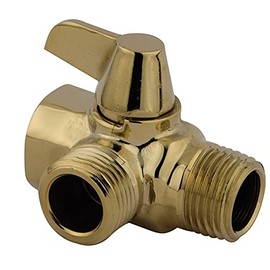 Kingston Brass K160A2 Designer Trimscape Showerscape Wall Mount Shower Arm Diverter, Polished Brass