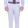 Emigre Classic Fit Blue Pinstriped Two Button Cotton Seersucker Suit-52R