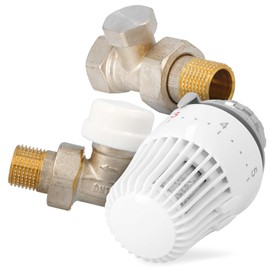 Thermostat Set Straight Design 1/2 Inch Thermostatic Head Thermostatic Valve Return Fitting Radiator Valve Radiator Accessories Heating