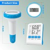 Efeng Wireless Floating Pool Thermometer with Indoor Hygrometer,Large LCD,IPX8 Waterproof