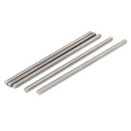 sourcing map 5pcs 304 Stainless Steel Full Threaded Rod Stud Bolt Hardware M5 x 130 mm