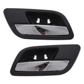 For Chevy Tahoe 2007-2014 Door Handle Driver and Passenger Side | Pair | Rear | Interior | Black Bezel | w/Chrome Lever | All Submodels | Replacement For GM1552109, GM1553109 | 22855643 | 15939084