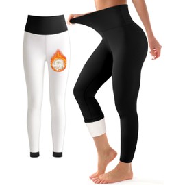 Laite Hebe Fleece Lined Leggings Women - High Waisted Winter Yoga Pants Tummy Control Soft Thermal Warm for Hiking Workout