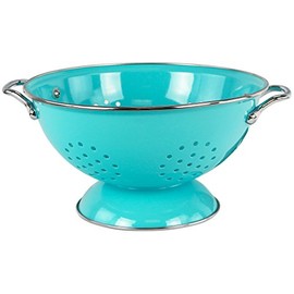 Reston Lloyd Calypso Basics Powder Coated Enameled Colander, 3-Quart, Turquoise