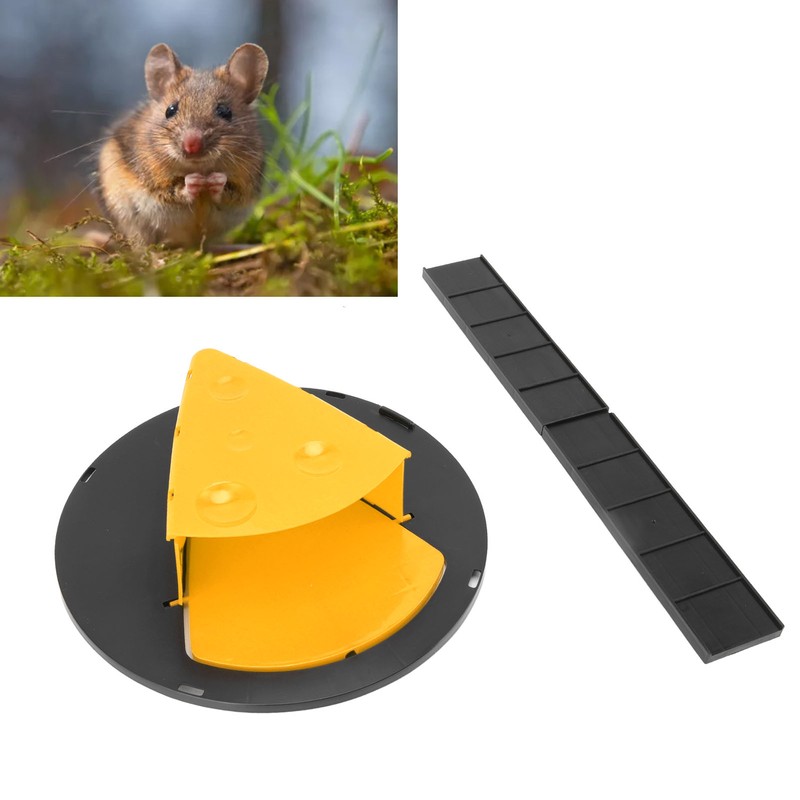 Slip Lid Mouse Trap Automatic Reset Reusable Cheese Shape Detachable
