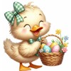 x12 Easter Duck Eggs Basket Spring Vinyl Decal Stickers Colour