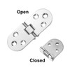 uxcell Folding Table Hinge, 2pcs Zinc Alloy 180 Degree Round