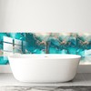 WALPLUS Marble Tile Stickers Glossy Waterproof Oil Proof Removeable Stick