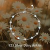 YFN Daisy Moonstone Anklet for Women S925 Sterling Silver Adjustable