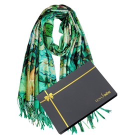 Van Gogh Scarves Art Scarf for Women Best Gift Reversible Soft Shawl Wrap Pashmina in Gift Box-15 Roses