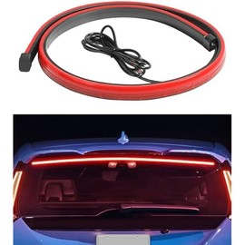 RACOONA 35 inch 3rd Brake LED DC12V Flexible High Mount Stop Light, Universal Red Truck SUV RV Brake Light Strip