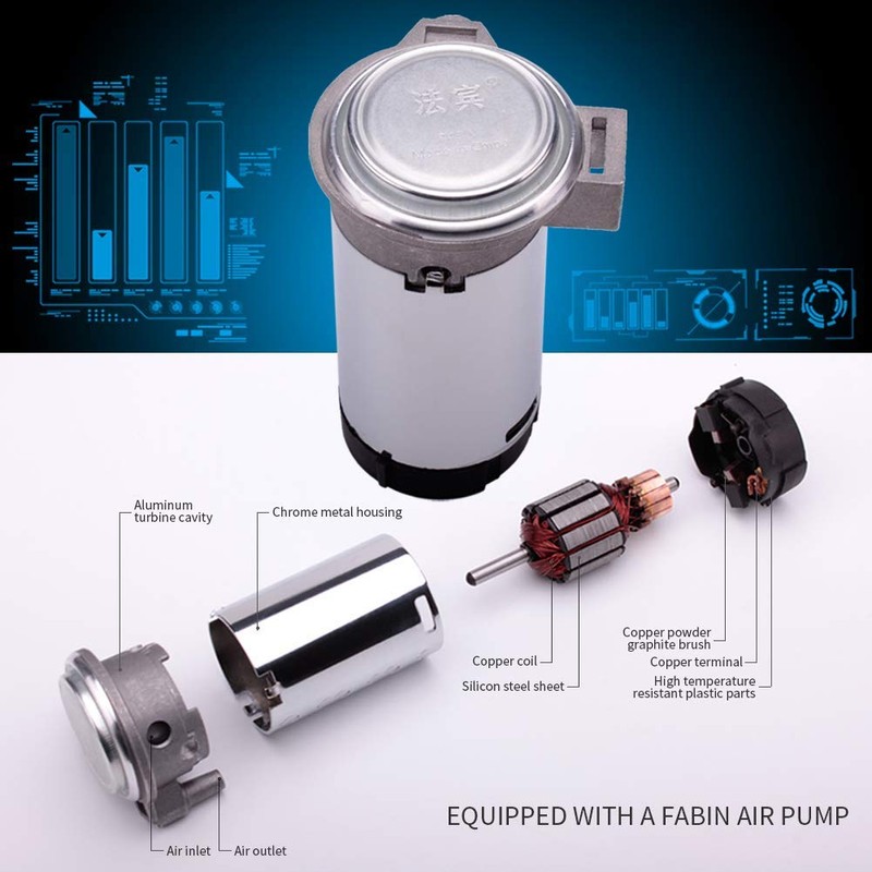 FARBIN Compact Air Horn with Compressor Snail Electric Car Horn