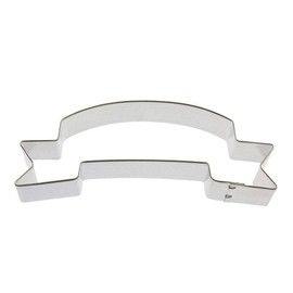 Banner Cookie Cutter 5 in B1618 - Foose Cookie Cutters - USA Tin Plate Steel