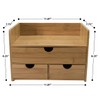 Sorbus Bamboo Desk Organizer - 3-Tier 100% Bamboo Desktop Organizers