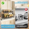 2 Tier Spice Rack, Standing, Metal Spice Rack, Kitchen Shelf,